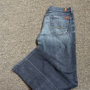 7 For All Mankind Dark Blue Bootcut Jeans 29